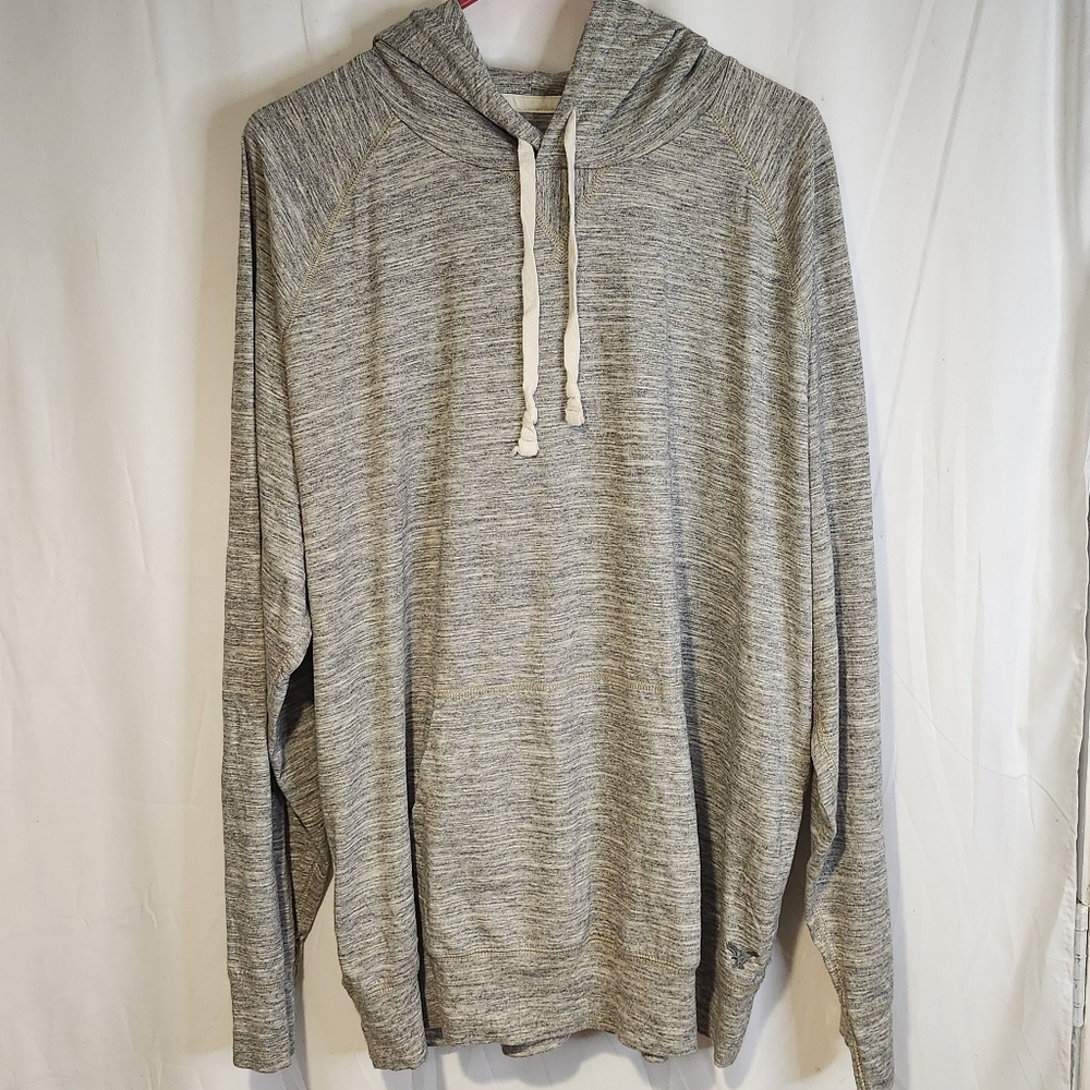 American Eagle Men Long Sleeve Lightweight Gray Pullover XXL Shirt Hoodie